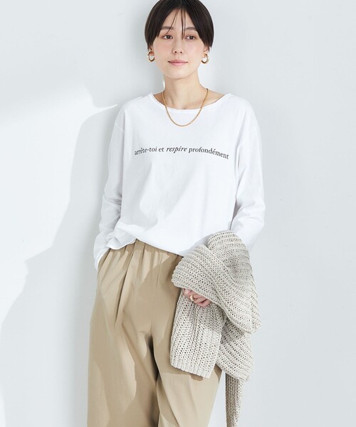 NOLLEY’S（ノーリーズ）の「スーピマコットンrespireロゴロンT（Tシャツ/カットソー・レディース・ホワイト系その他2/ホワイト・FREE）」の18枚目の写真