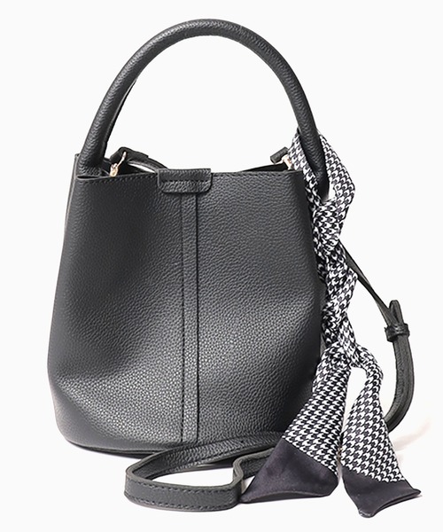 ROOPTOKYO（ループトウキョウ）の「バンダナ付き ワンハンドルバケットバッグ（ショルダーバッグ・レディース・ホワイト/ブラック/グレー・FREE）」の14枚目の写真