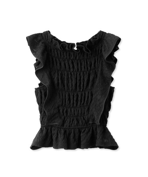 SNIDEL（スナイデル）の「シャーリングギャザーTOPS（シャツ/ブラウス・レディース・アイボリー/ブラック/ライトブルー・FREE）」の22枚目の写真