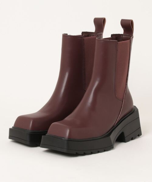 shoes365(シューズスリーシックスファイヴ)の「【shoes365】異形スクエアトゥ厚底ゴアブーツ(ブーツ・レディース・ブラック/ブラウン・23.5cm/25.0cm/24.5cm/22.5cm/24.0cm/23.0cm)」の17枚目の写真