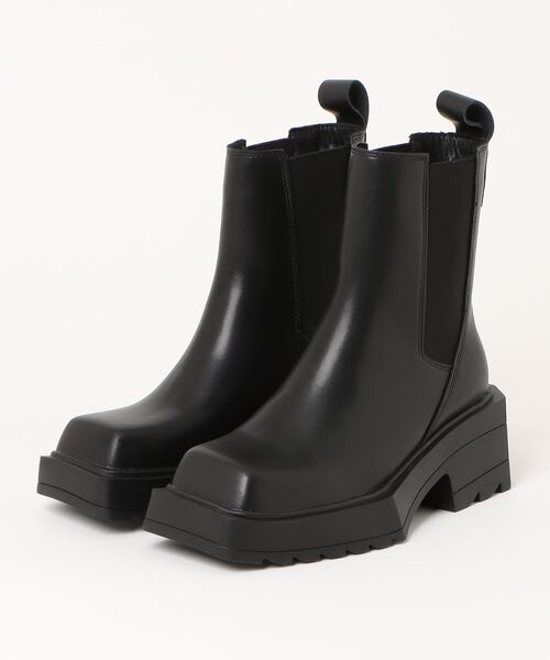 shoes365(シューズスリーシックスファイヴ)の「【shoes365】異形スクエアトゥ厚底ゴアブーツ(ブーツ・レディース・ブラック/ブラウン・23.5cm/25.0cm/24.5cm/22.5cm/24.0cm/23.0cm)」の16枚目の写真