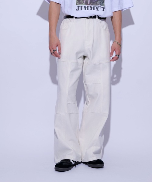 re_k by JUNRED（レクバイジュンレッド）の「re_k by JUNRED / オーバーワイドパッチワークパンツ（デニムパンツ・メンズ・ブラック/ホワイト・S/M/L）」の8枚目の写真