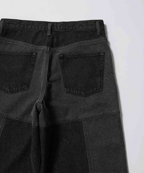 re_k by JUNRED（レクバイジュンレッド）の「re_k by JUNRED / オーバーワイドパッチワークパンツ（デニムパンツ・メンズ・ブラック/ホワイト・S/M/L）」の20枚目の写真