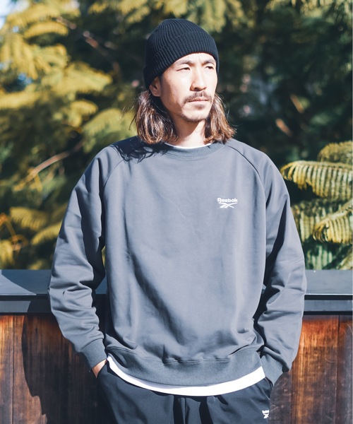 Reebok(リーボック)の「【Reebok/リーボック】カラークルーネックスウェットトップス/プルオーバートレーナー(スウェット・メンズ・グレー/ホワイト/ダークブルー/ダークグレー/グリーン・MEDIUM/X-LARGE/LARGE/SMALL)」の3枚目の写真