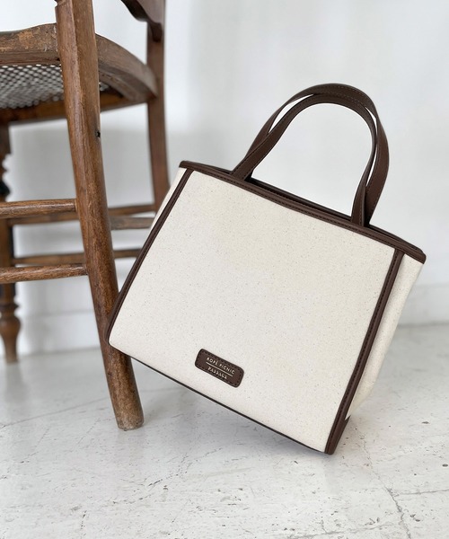 ROPE' PICNIC（ロペピクニック）の「キャンバスコンビミドルトート＆ショルダーバッグ（トートバッグ・レディース・ブラック/キナリ/ラベンダー・FREE）」の2枚目の写真