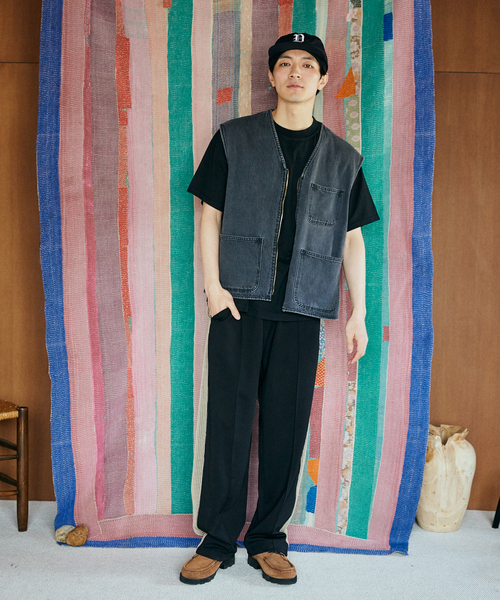 JOURNAL STANDARD relume（ジャーナルスタンダード　レリューム）の「AMERICAN デニムベスト by COTTON USA（ベスト・メンズ・ブルー/ブラック・MEDIUM/LARGE）」の3枚目の写真