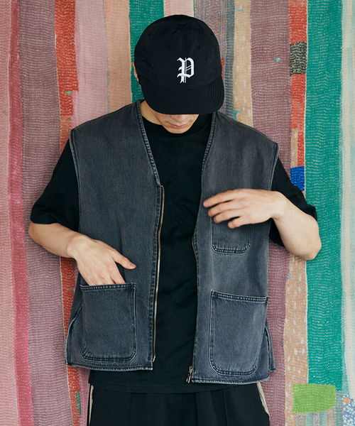 JOURNAL STANDARD relume（ジャーナルスタンダード　レリューム）の「AMERICAN デニムベスト by COTTON USA（ベスト・メンズ・ブルー/ブラック・MEDIUM/LARGE）」の12枚目の写真