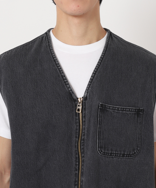 JOURNAL STANDARD relume（ジャーナルスタンダード　レリューム）の「AMERICAN デニムベスト by COTTON USA（ベスト・メンズ・ブルー/ブラック・MEDIUM/LARGE）」の21枚目の写真