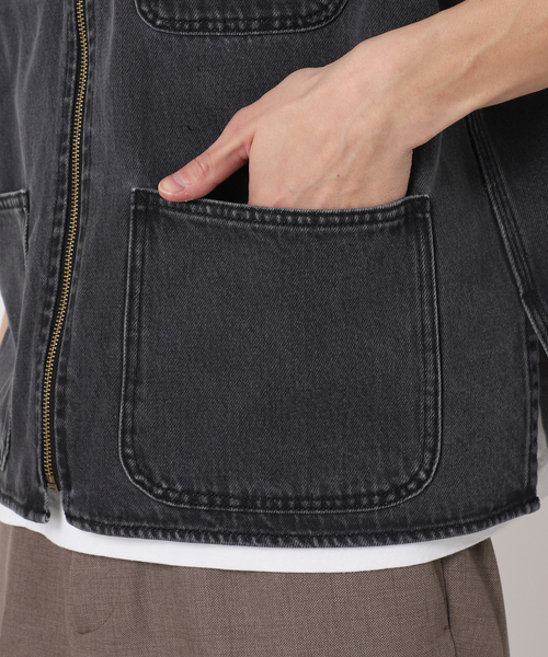 JOURNAL STANDARD relume（ジャーナルスタンダード　レリューム）の「AMERICAN デニムベスト by COTTON USA（ベスト・メンズ・ブルー/ブラック・MEDIUM/LARGE）」の22枚目の写真