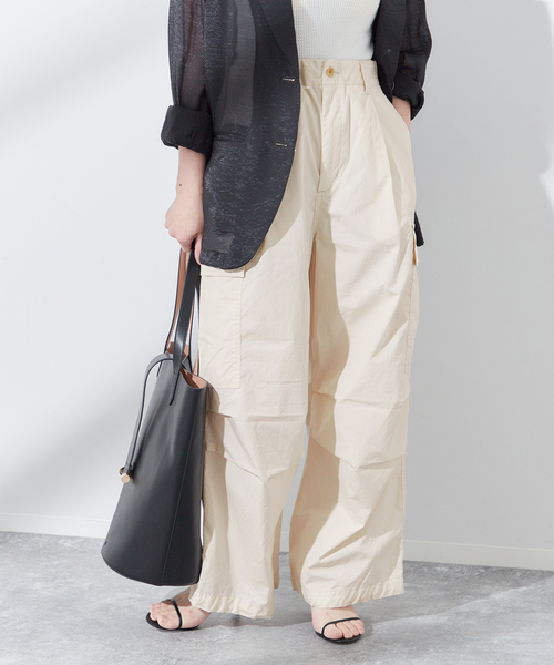 美品＊ジャーナルスタンダードレサージュ スーピマコットンナイロンカーゴパンツ journal standard L'essage（ジャーナルスタンダードレサージュ
