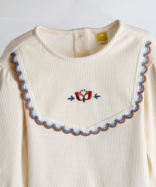 moimoln(モイモルン)の「ケイリー刺繍トップス(スウェット・キッズ・アイボリー・110cm/100cm/90cm)」の15枚目の写真