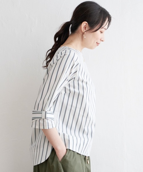 IKKA LOUNGE(イッカラウンジ)の「袖リボンブラウス(シャツ/ブラウス・レディース・その他1/ベージュ/ブルー/オフホワイト・L/M/S)」の15枚目の写真