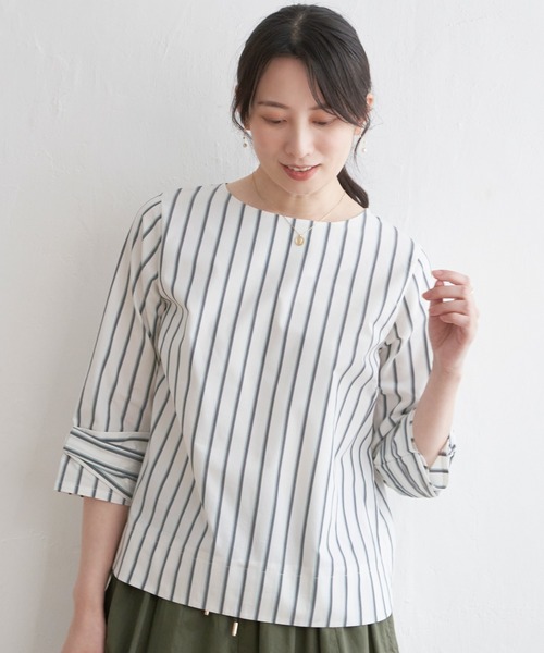 IKKA LOUNGE(イッカラウンジ)の「袖リボンブラウス(シャツ/ブラウス・レディース・その他1/ベージュ/ブルー/オフホワイト・L/M/S)」の13枚目の写真