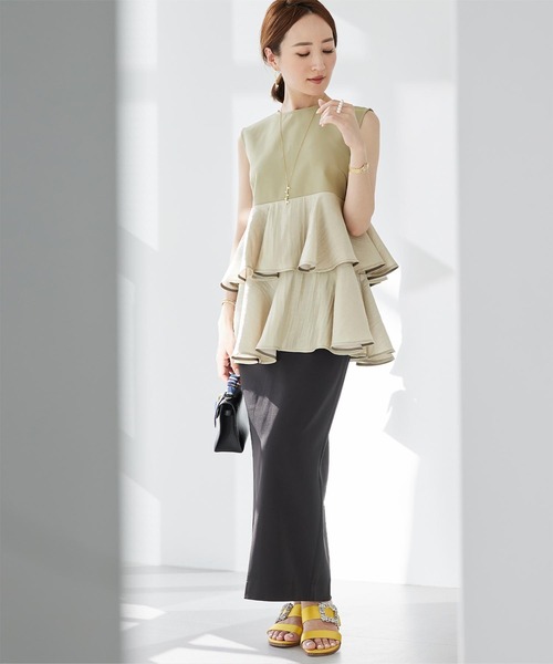 UR'S（ユアーズ）の「ノースリーブティアードトップス（タンクトップ・レディース・ブラック/ライトカーキ/ホワイト・M/L/S）」の20枚目の写真