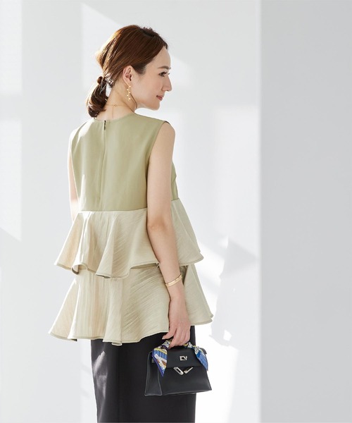 UR'S（ユアーズ）の「ノースリーブティアードトップス（タンクトップ・レディース・ブラック/ライトカーキ/ホワイト・M/L/S）」の22枚目の写真