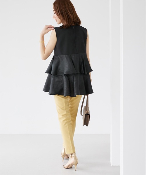 UR'S（ユアーズ）の「ノースリーブティアードトップス（タンクトップ・レディース・ブラック/ライトカーキ/ホワイト・M/L/S）」の19枚目の写真