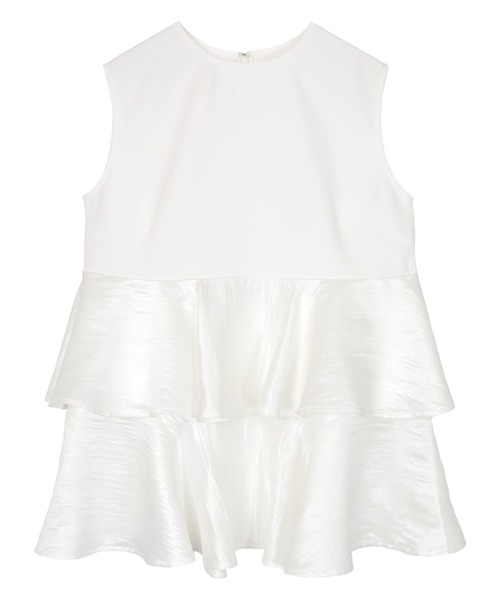 UR'S（ユアーズ）の「ノースリーブティアードトップス（タンクトップ・レディース・ブラック/ライトカーキ/ホワイト・M/L/S）」の14枚目の写真