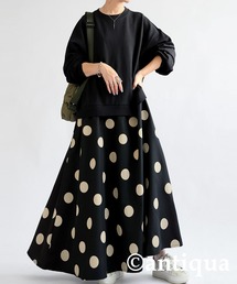 antiqua（アンティカ）の「ドットドッキングワンピース（ワンピース）」