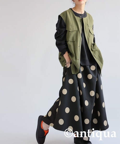 antiqua（アンティカ）の「ドットドッキングワンピース（ワンピース・レディース・ブラック・ONESIZE）」の9枚目の写真