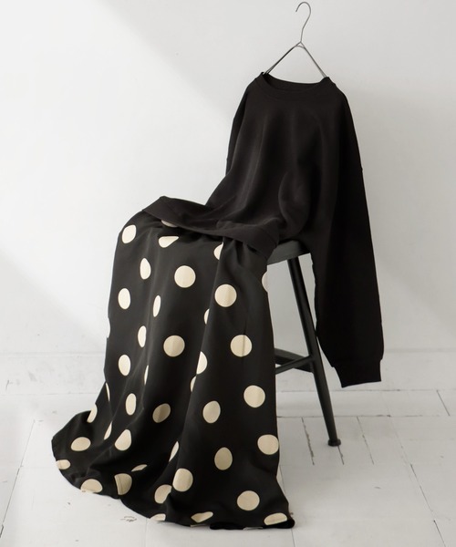 antiqua（アンティカ）の「ドットドッキングワンピース（ワンピース・レディース・ブラック・ONESIZE）」の13枚目の写真