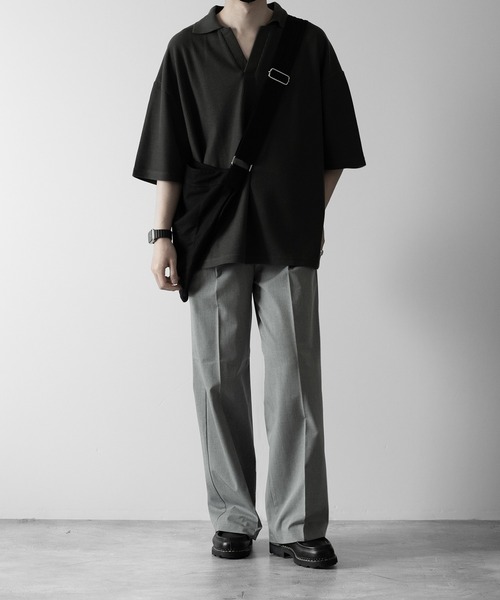 RUUBON】waffle skipper polo shirt / ワッフルスキッパー