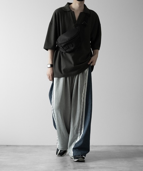 RUUBON】waffle skipper polo shirt / ワッフルスキッパー ポロシャツ