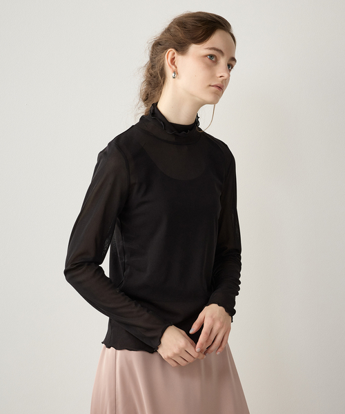 LE SOUK HOLIDAY(ルスークホリデー)の「パワーネットハイネックプルオーバー(Tシャツ/カットソー・レディース・ブラック/ブルー/オフホワイト・M/L)」の6枚目の写真