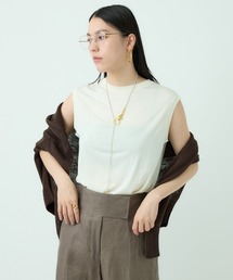 Chaos シルクフレーズTシャツ　クリーム Chaos(カオス)/シルクフレーズTシャツ（Tシャツ/カットソー