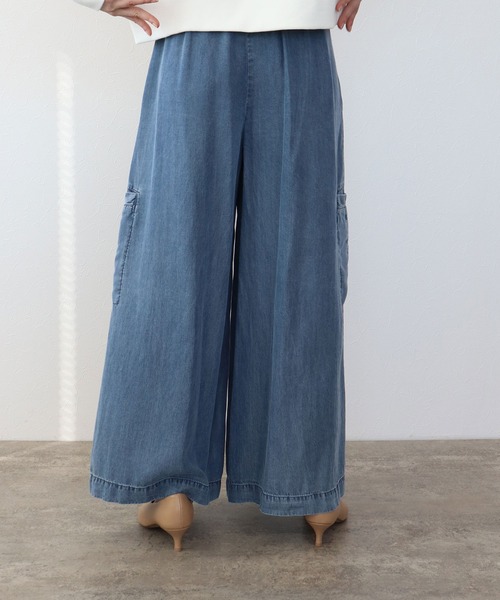 TITE IN THE STORE（ティテ　インザ　ストア）の「テンセルデニムイージーワイドパンツ（デニムパンツ・レディース・ブルー・38）」の5枚目の写真