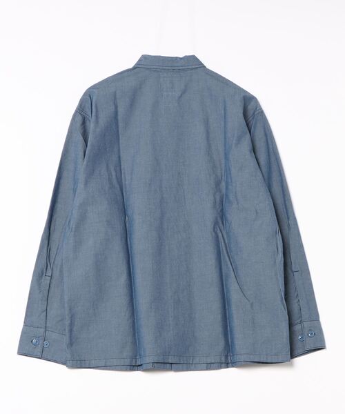 GUNG HO（ガンホー）の「【GUNG HO】別注ワークシャンブレーシャツ（シャツ/ブラウス・メンズ・ブルー/ダークインディゴブルー・M/L/XL）」の3枚目の写真