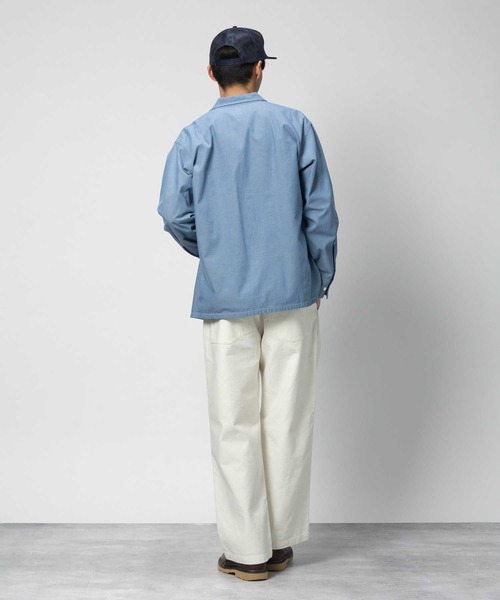 GUNG HO（ガンホー）の「【GUNG HO】別注ワークシャンブレーシャツ（シャツ/ブラウス・メンズ・ブルー/ダークインディゴブルー・M/L/XL）」の8枚目の写真