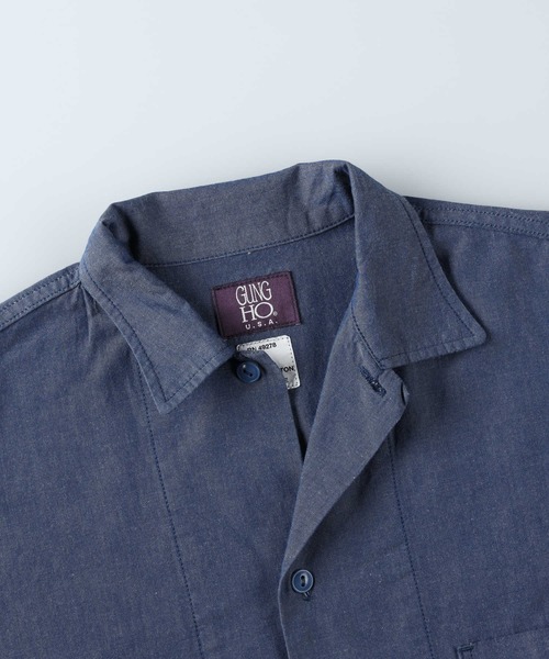 GUNG HO（ガンホー）の「【GUNG HO】別注ワークシャンブレーシャツ（シャツ/ブラウス・メンズ・ブルー/ダークインディゴブルー・M/L/XL）」の15枚目の写真
