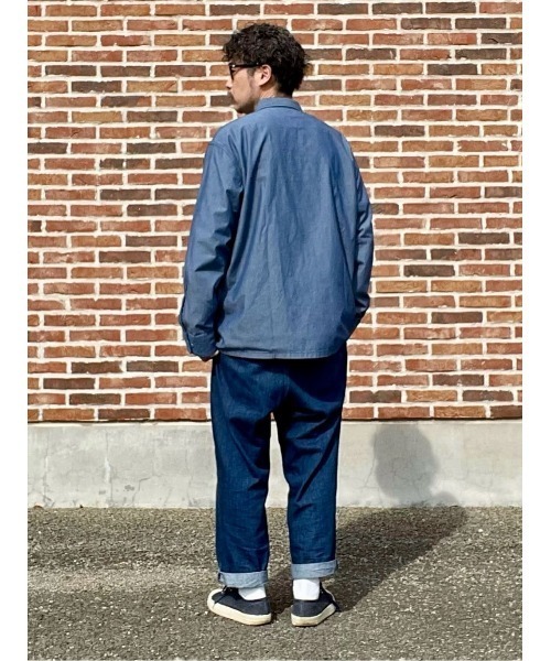 GUNG HO（ガンホー）の「【GUNG HO】別注ワークシャンブレーシャツ（シャツ/ブラウス・メンズ・ブルー/ダークインディゴブルー・M/L/XL）」の22枚目の写真