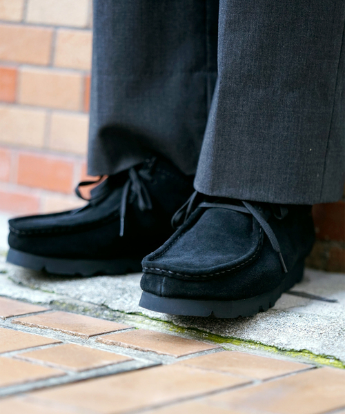 クラークス　ゴアテックス　ワラビー　Clarks GORE-TEX モカシン 黒 26149449-11.jpg