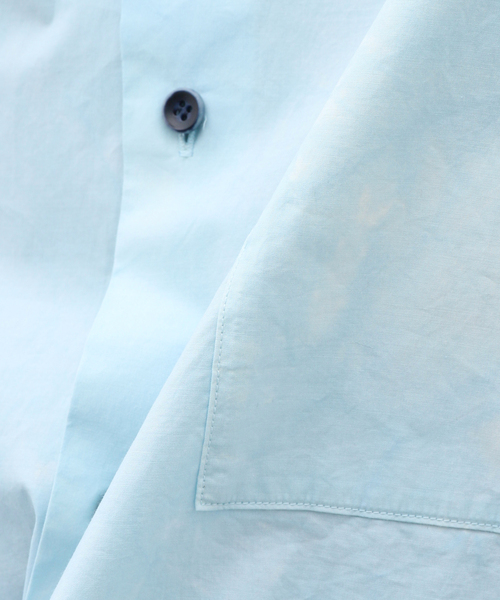 CALMER（カルメール）の「【CALMER / カルメール】別注 ナチュラルダイ シャツ(ムラゾメ)（シャツ/ブラウス・メンズ・サックスブルー・FREE）」の16枚目の写真