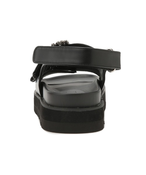 Juze（ジュゼ）の「【軽量】ビジューバックル厚底フットベットサンダル（サンダル・レディース・ホワイト/ブラック・L/M/S）」の15枚目の写真