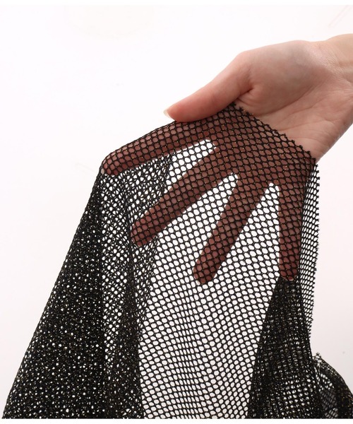 Settimissimo（セッティミッシモ）の「ラメ混 メッシュ プルオーバー クルーネック 長袖（Tシャツ/カットソー・レディース・ブラック/オフホワイト・FREE）」の20枚目の写真