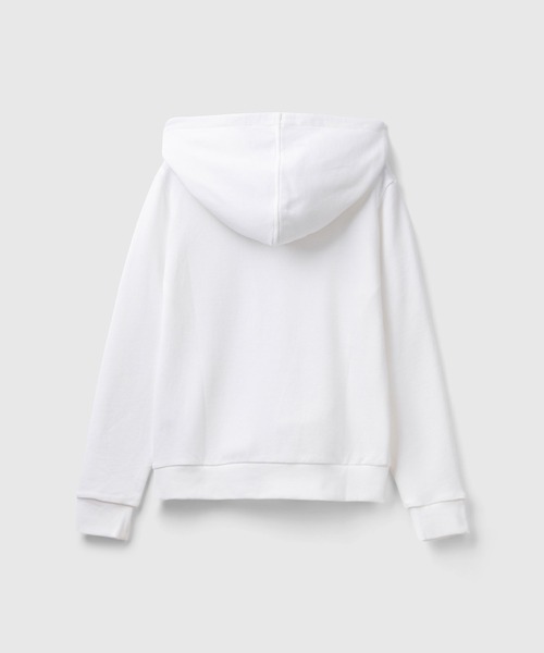 BENETTON (UNITED COLORS OF BENETTON)(ベネトンユナイテッドカラーズオブベネトン)の「ブランドロゴマーク入りフルジップアップパーカー(パーカー・レディース・ネイビー/ホワイト・MEDIUM/SMALL/X-SMALL/XX-SMALL)」の6枚目の写真