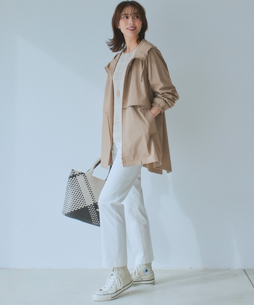 23区 L（ニジュウサンクオオキイサイズ）の「【洗える】レーシーコットンコード ニット（ニット/セーター・レディース・ブラック系/ホワイト系/ベージュ系・46/44）」の9枚目の写真