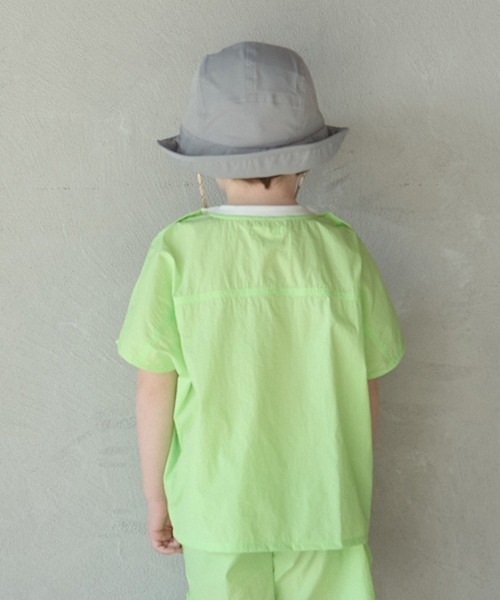 b・ROOM（ビールーム）の「イージーワイドナイロンTシャツ（シャツ/ブラウス・キッズ・ライトカーキ/ネイビー/ライトグリーン/ラベンダー・120cm/150cm/100cm/130cm/110cm/140cm）」の8枚目の写真