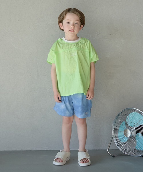 b・ROOM（ビールーム）の「イージーワイドナイロンTシャツ（シャツ/ブラウス・キッズ・ライトカーキ/ネイビー/ライトグリーン/ラベンダー・120cm/150cm/100cm/130cm/110cm/140cm）」の9枚目の写真
