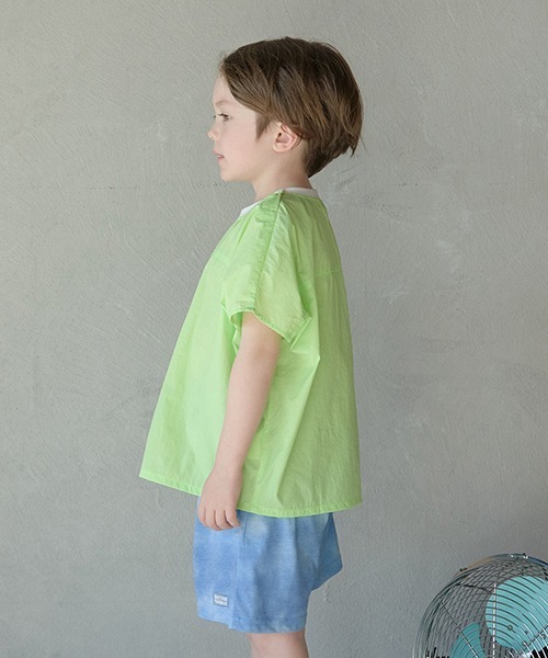 b・ROOM（ビールーム）の「イージーワイドナイロンTシャツ（シャツ/ブラウス・キッズ・ライトカーキ/ネイビー/ライトグリーン/ラベンダー・120cm/150cm/100cm/130cm/110cm/140cm）」の10枚目の写真