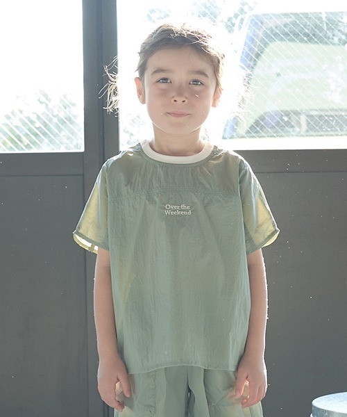 b・ROOM（ビールーム）の「イージーワイドナイロンTシャツ（シャツ/ブラウス・キッズ・ライトカーキ/ネイビー/ライトグリーン/ラベンダー・120cm/150cm/100cm/130cm/110cm/140cm）」の13枚目の写真