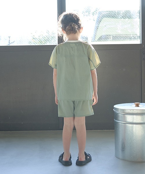 b・ROOM（ビールーム）の「イージーワイドナイロンTシャツ（シャツ/ブラウス・キッズ・ライトカーキ/ネイビー/ライトグリーン/ラベンダー・120cm/150cm/100cm/130cm/110cm/140cm）」の15枚目の写真