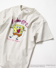 LB/S  | スポンジボブ オリジナルデザインTシャツ パトリック　イカルド　ドロップショルダー ビッグシルエット　ユニセックス(Tシャツ/カットソー)