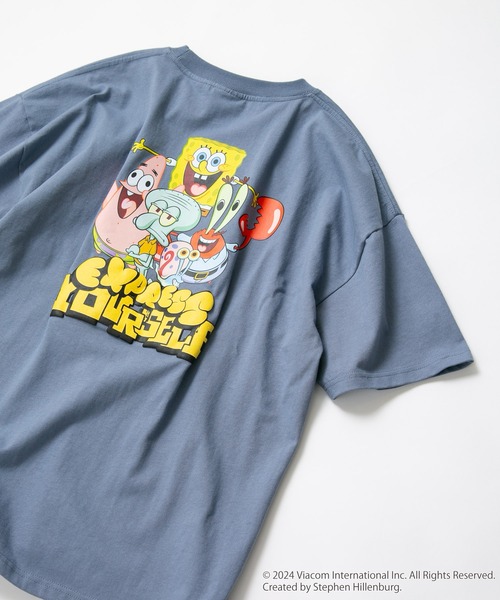LB/S （エルビーエス）の「スポンジボブ オリジナルデザインTシャツ パトリック　イカルド　ドロップショルダー ビッグシルエット　ユニセックス（Tシャツ/カットソー・メンズ・ベージュ系その他/グリーン系その他/ホワイト系その他2/ブルー系その他2・X-LARGE/LARGE/MEDIUM/SMALL）」の4枚目の写真