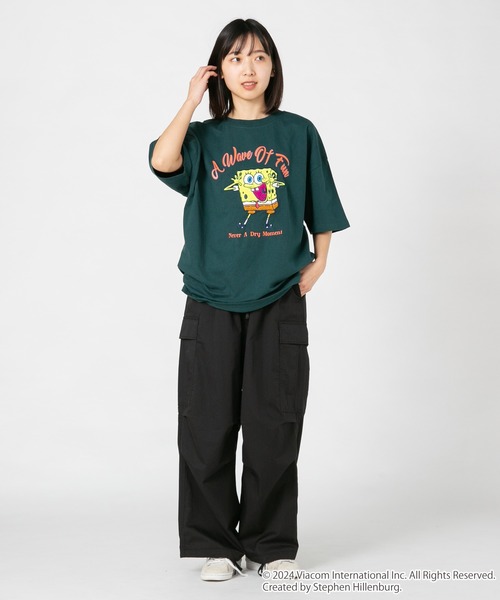 LB/S （エルビーエス）の「スポンジボブ オリジナルデザインTシャツ パトリック　イカルド　ドロップショルダー ビッグシルエット　ユニセックス（Tシャツ/カットソー・メンズ・ベージュ系その他/グリーン系その他/ホワイト系その他2/ブルー系その他2・X-LARGE/LARGE/MEDIUM/SMALL）」の9枚目の写真
