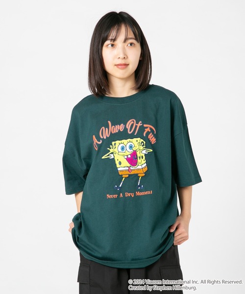 LB/S （エルビーエス）の「スポンジボブ オリジナルデザインTシャツ パトリック　イカルド　ドロップショルダー ビッグシルエット　ユニセックス（Tシャツ/カットソー・メンズ・ベージュ系その他/グリーン系その他/ホワイト系その他2/ブルー系その他2・X-LARGE/LARGE/MEDIUM/SMALL）」の6枚目の写真