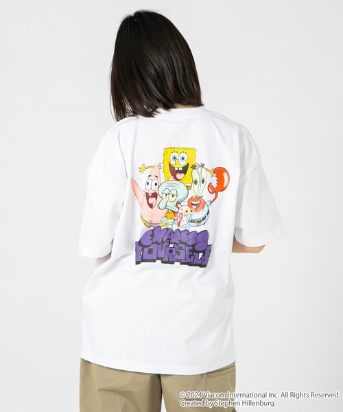 LB/S （エルビーエス）の「スポンジボブ オリジナルデザインTシャツ パトリック　イカルド　ドロップショルダー ビッグシルエット　ユニセックス（Tシャツ/カットソー・メンズ・ベージュ系その他/グリーン系その他/ホワイト系その他2/ブルー系その他2・X-LARGE/LARGE/MEDIUM/SMALL）」の21枚目の写真
