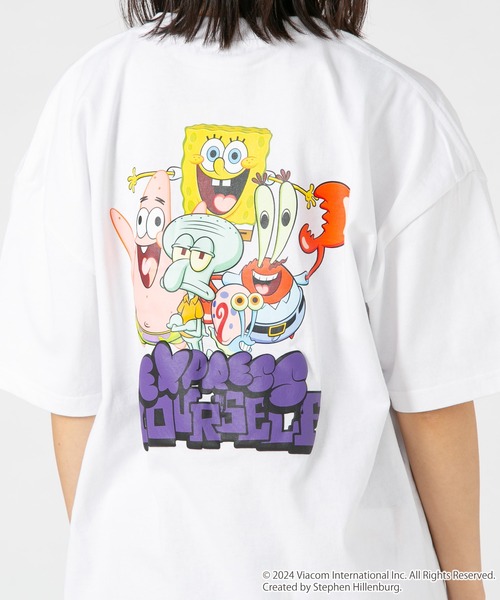 LB/S （エルビーエス）の「スポンジボブ オリジナルデザインTシャツ パトリック　イカルド　ドロップショルダー ビッグシルエット　ユニセックス（Tシャツ/カットソー・メンズ・ベージュ系その他/グリーン系その他/ホワイト系その他2/ブルー系その他2・X-LARGE/LARGE/MEDIUM/SMALL）」の20枚目の写真